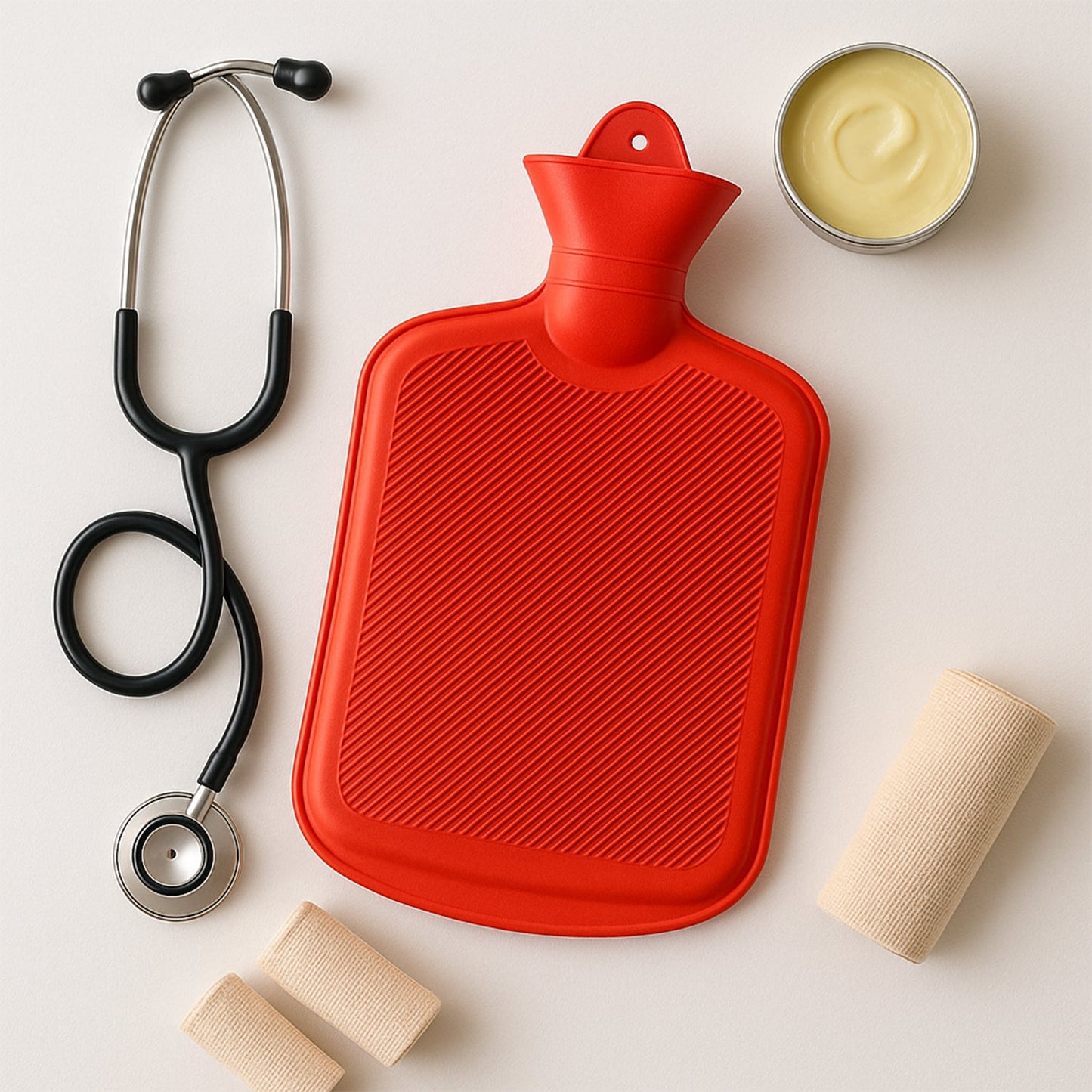 Rubber Hot Water Heating Bag for Pain Relief (Large)