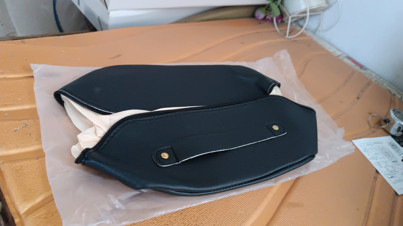 Premium Travel Makeup & Toiletry Organizer Pouch with Zipper & Handle (1 Pc / Mix Color)