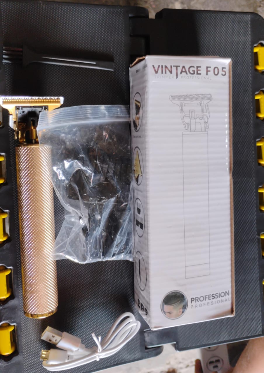 Men's Hair Trimmer & Beard Clipper with 4 Adjustable Blades & Cleaning Brush, Hair accessories