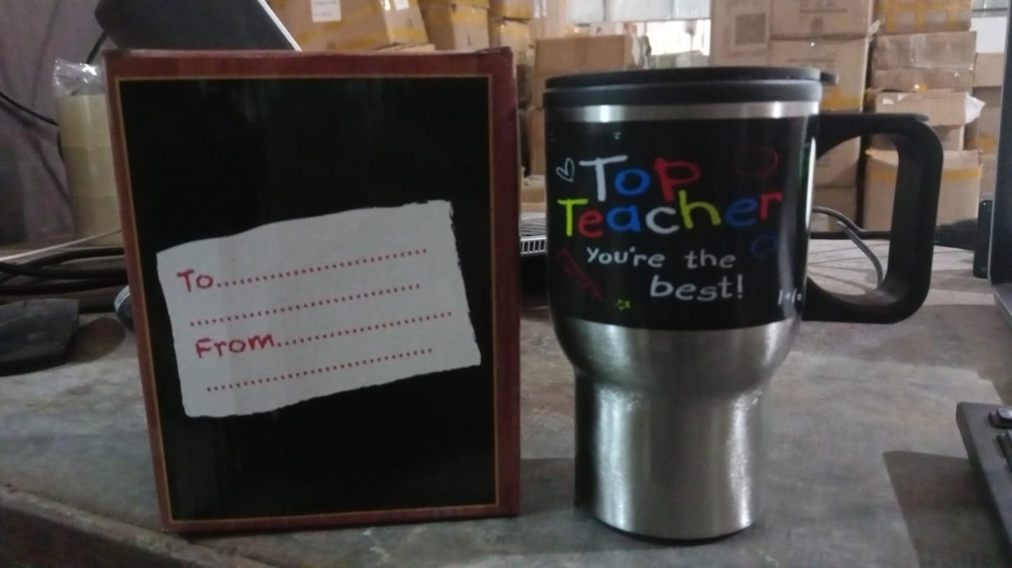 Stainless Steel Insulated Travel Mug - Double-Walled Vacuum Cup with Lid & Handle, Tumbler