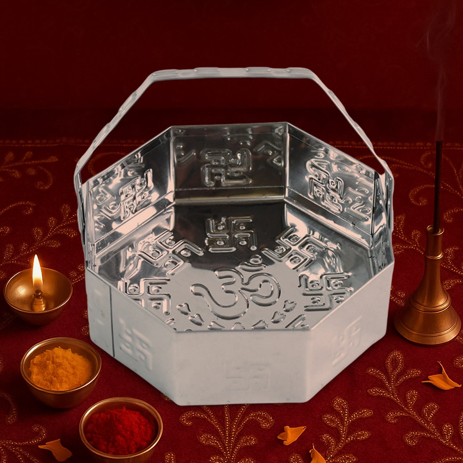 Octa Shine Stainless Steel Puja Basket