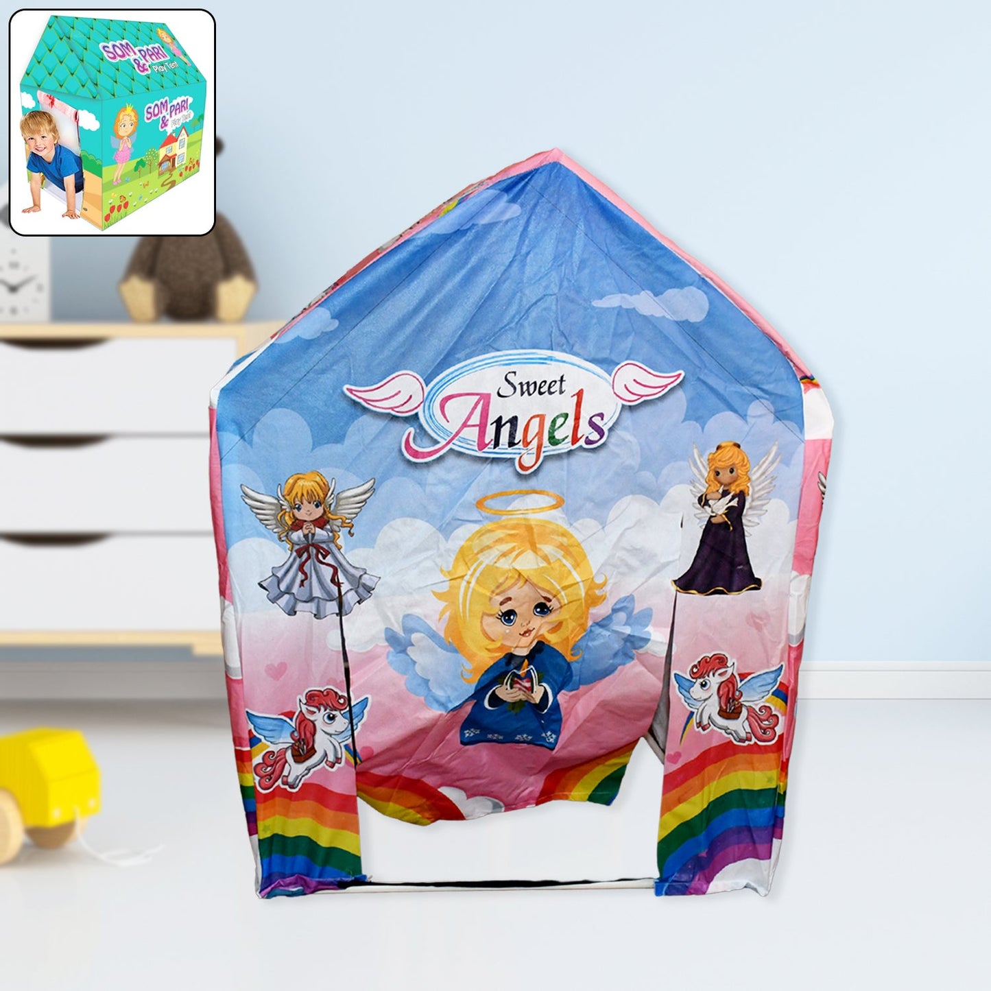 Jumbo Size Go to School Kids Play Tent House (Multicolour)