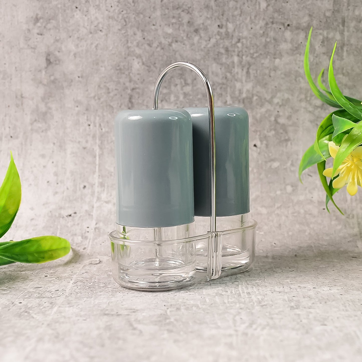 Apex Victory Salt & Pepper Dispenser Set – 2 Pcs Acrylic Seasoning Shaker