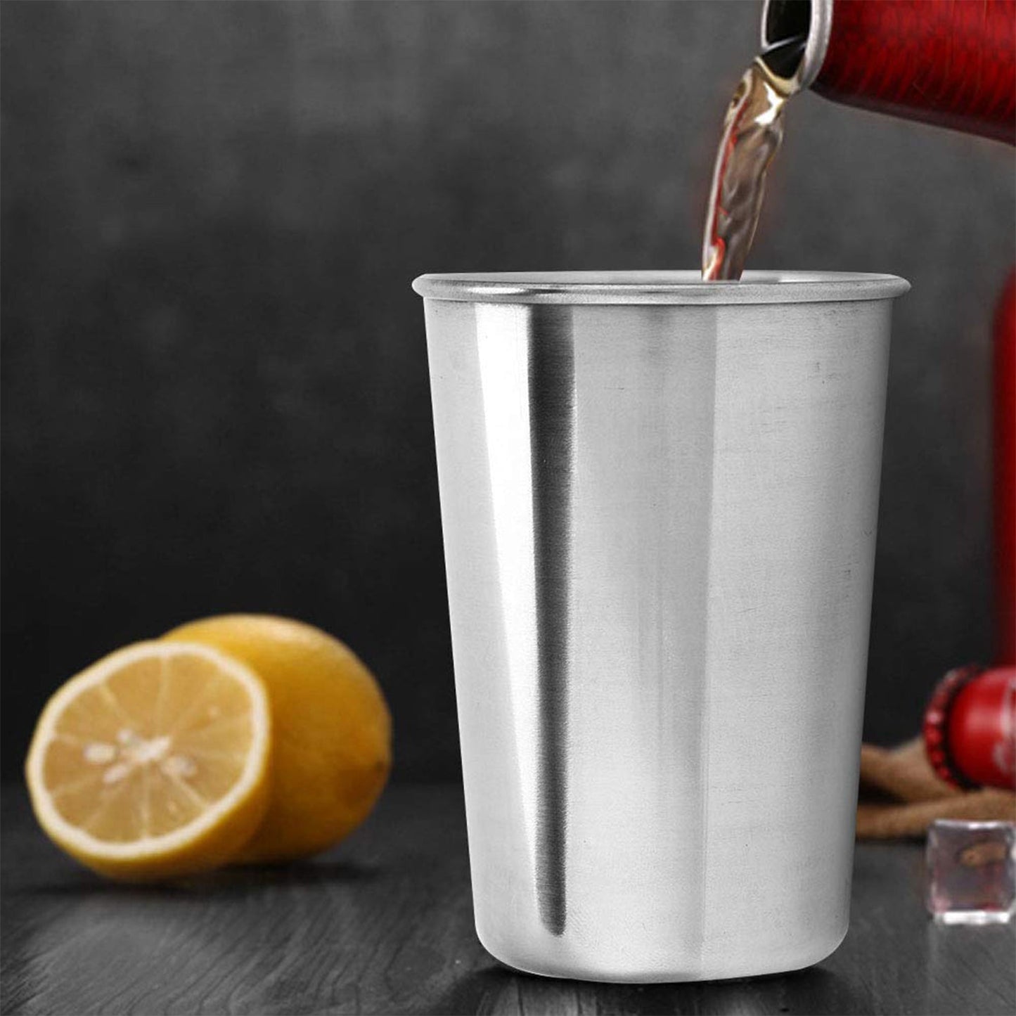 Small Stainless Steel Drinking Glass (1 Pc)