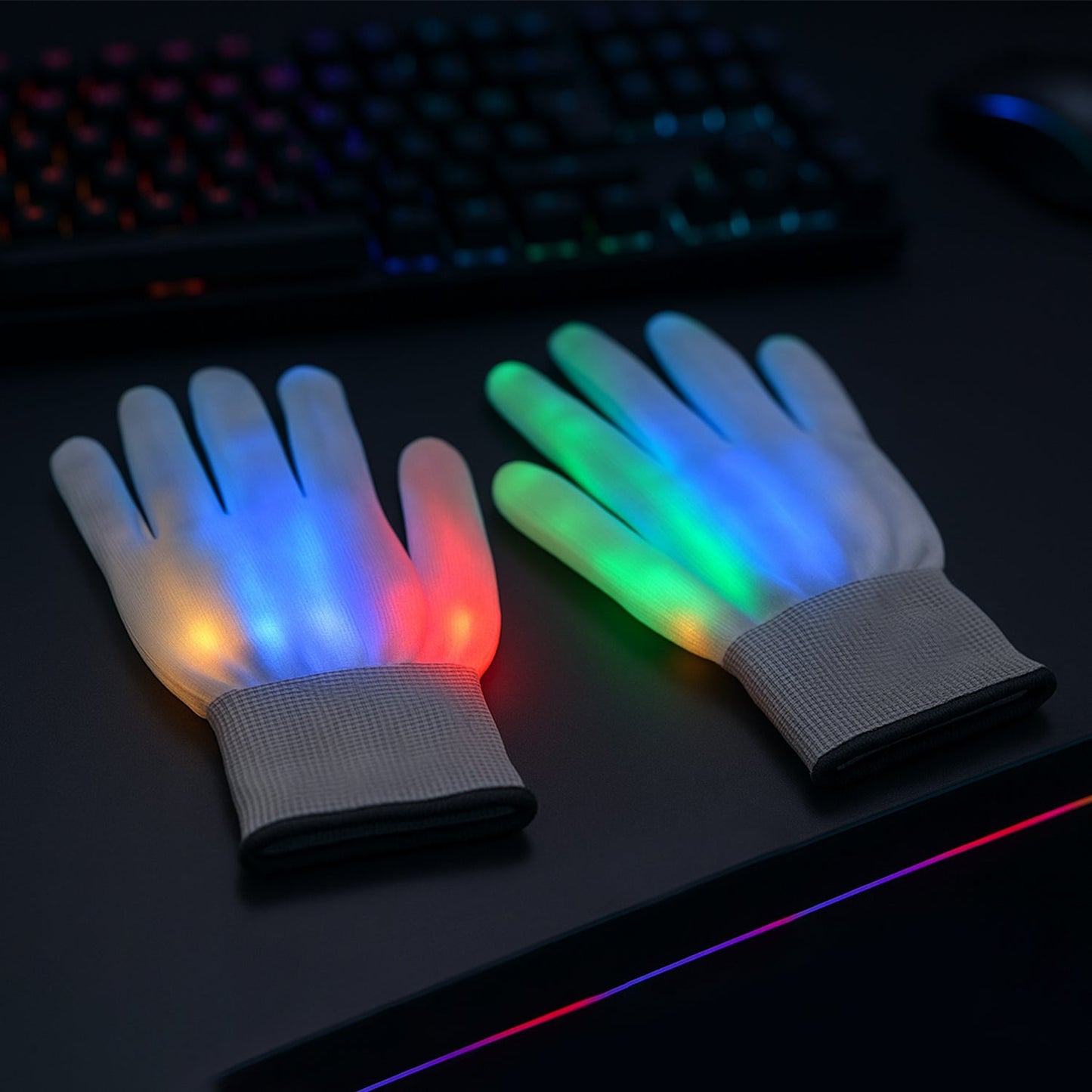 Light Burst Multi-Color Gloves