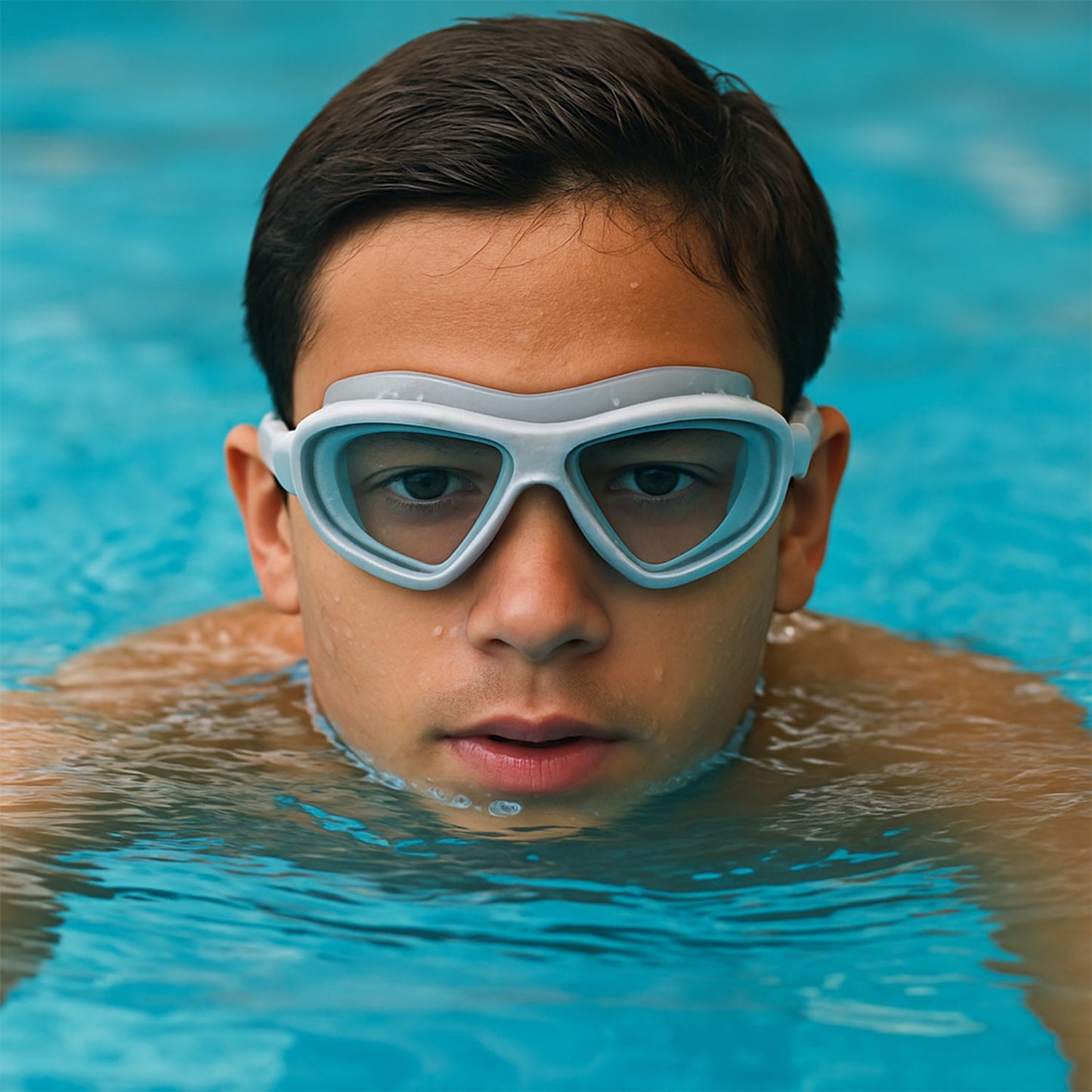 Knx Premium Wide Vision Swimming Goggles With protective hard case (1 Pc)