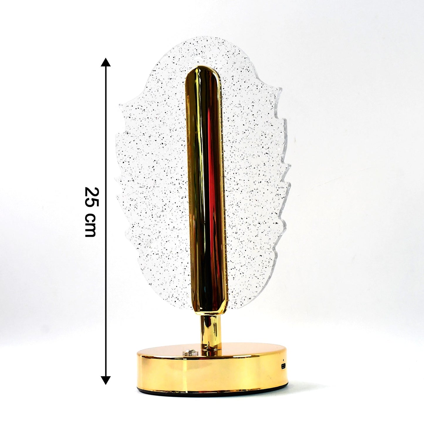 Elegant Feather Shape Crystal Table Lamp (1 Pc)