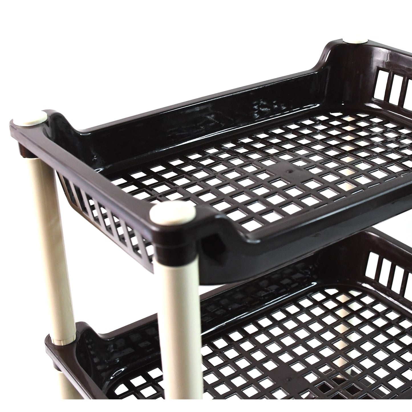 Apex Small Multiuse Plastic Storage Rack Organizer 3-Tier