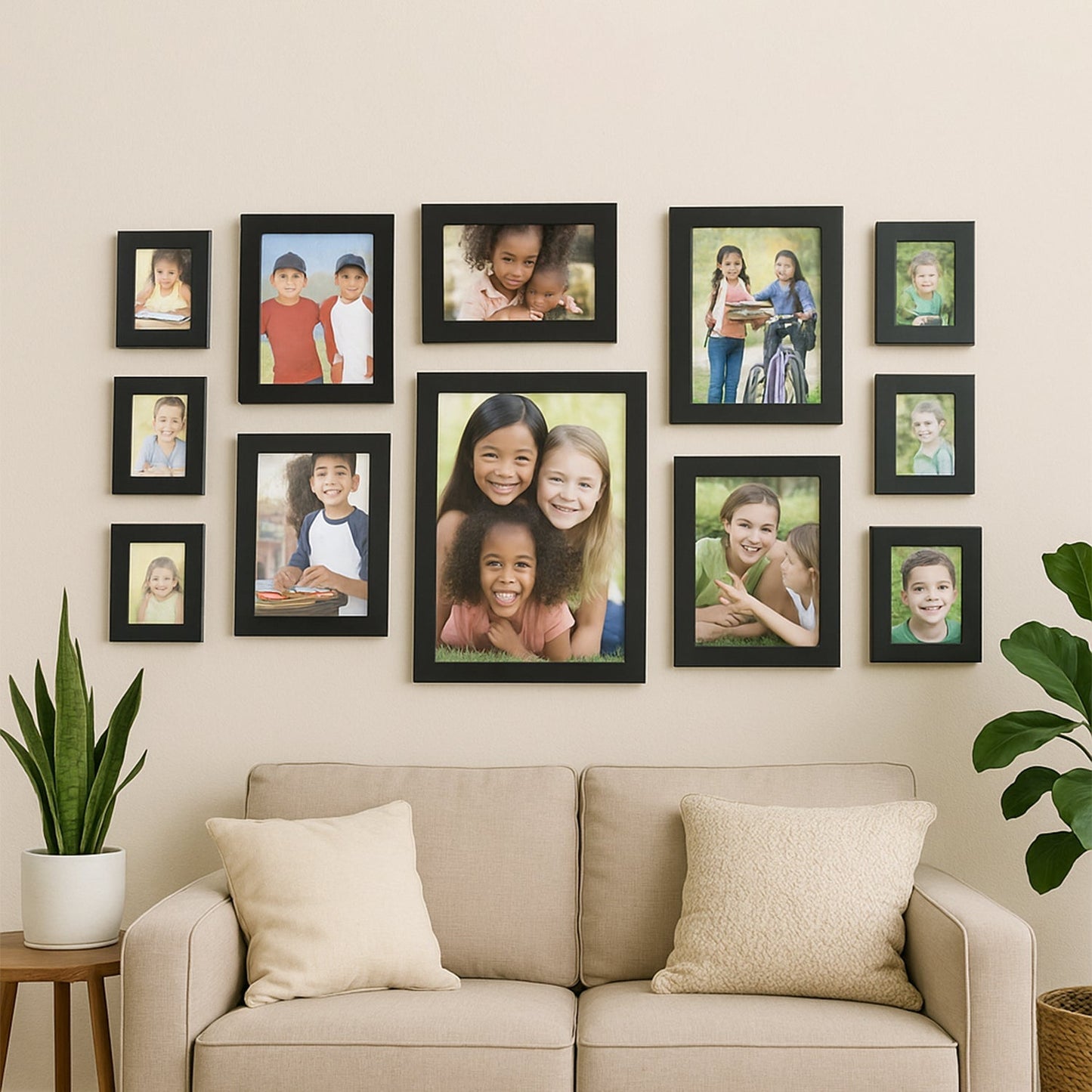 Black 12 Photo Frame Set
