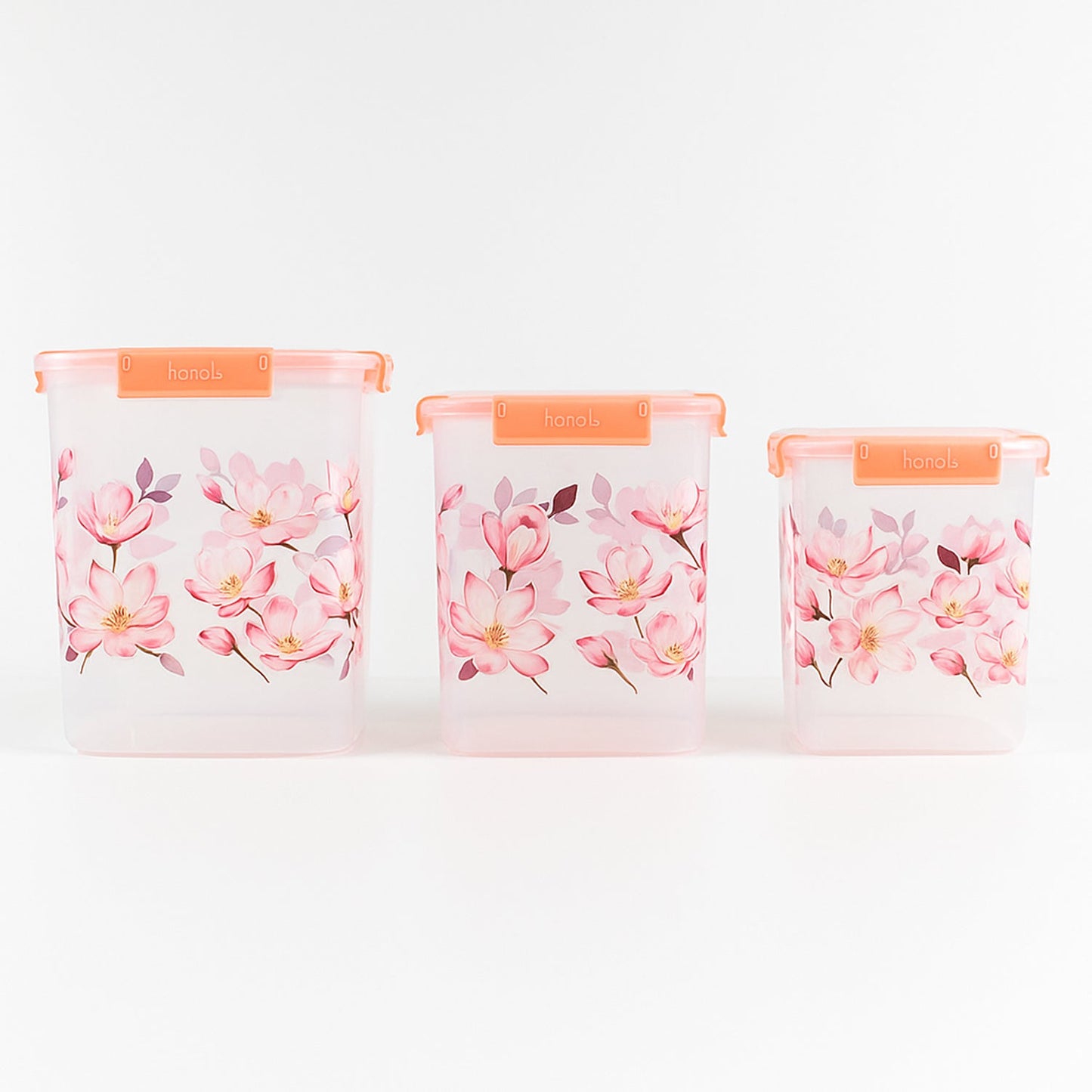 Organiza Floral Food Storage Set – 3 Pcs