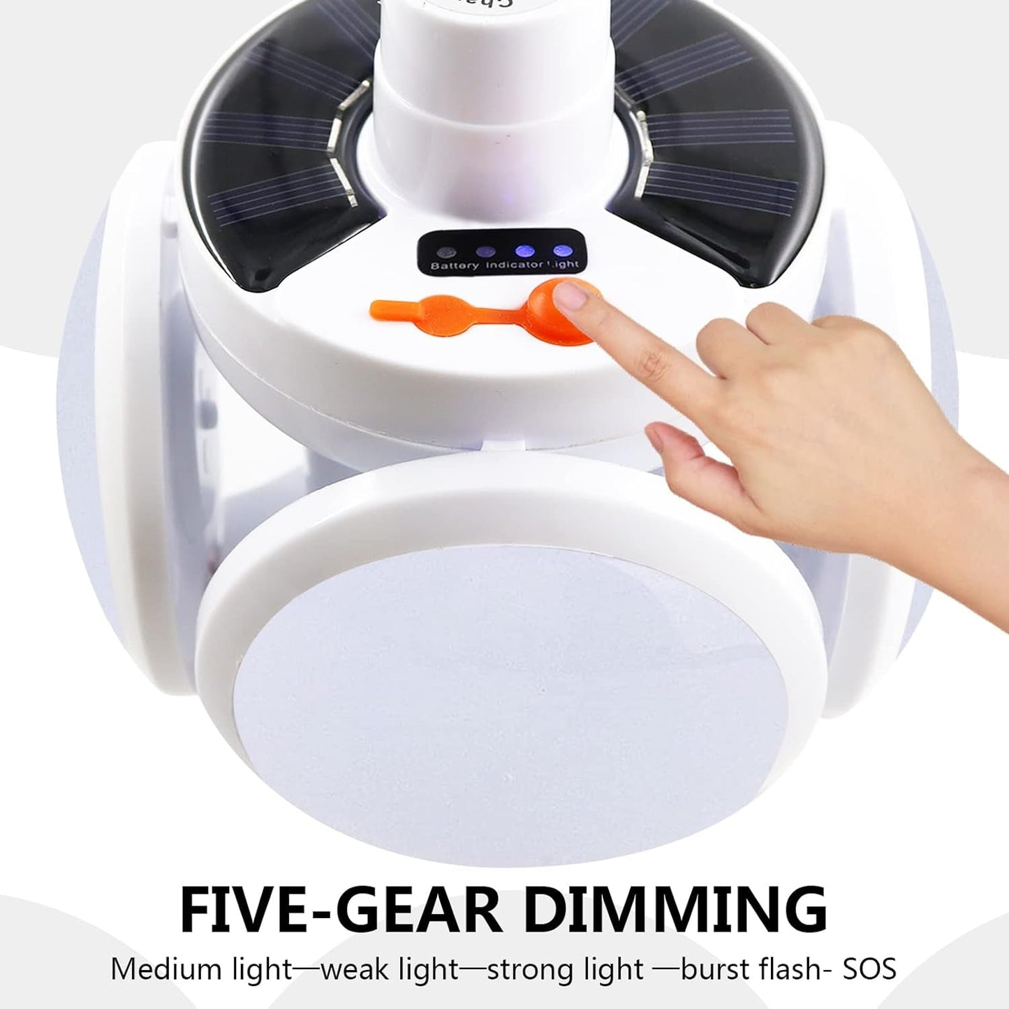 Solar Multi-Functional Emergency LED Light – USB Rechargeable, 5 Modes, Foldable, SOS & IP65 Waterproof