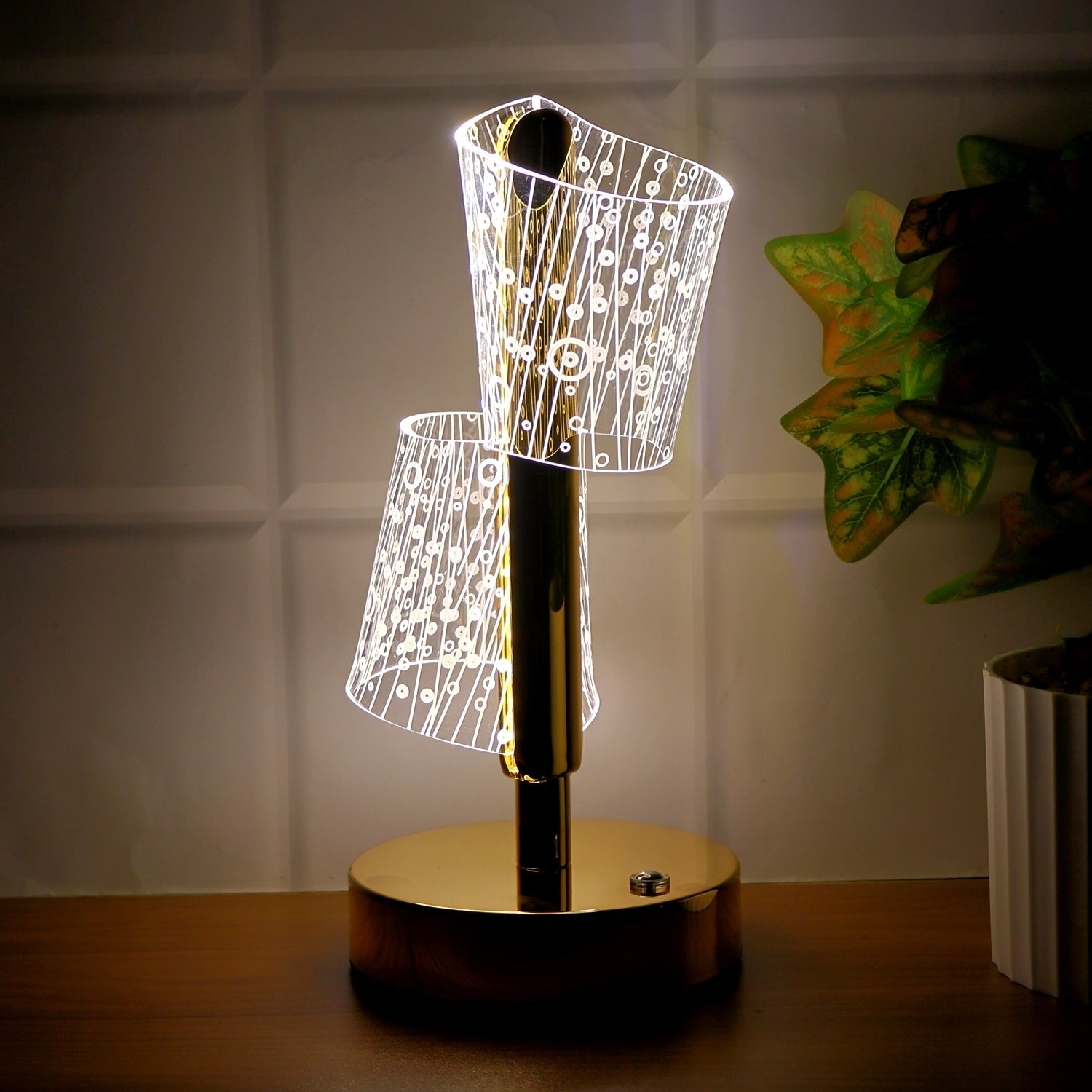 LED Double Shade Table Lamp