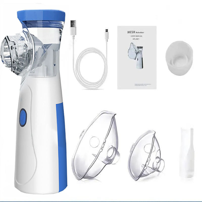 Portable Mesh Nebulizer Handheld, One Touch Operation, No Noise, High Nebulization Rate, Personal Inhalers For Breathing Problems Lightweight, Travel Friendly Nebulizer For Adults & Kids