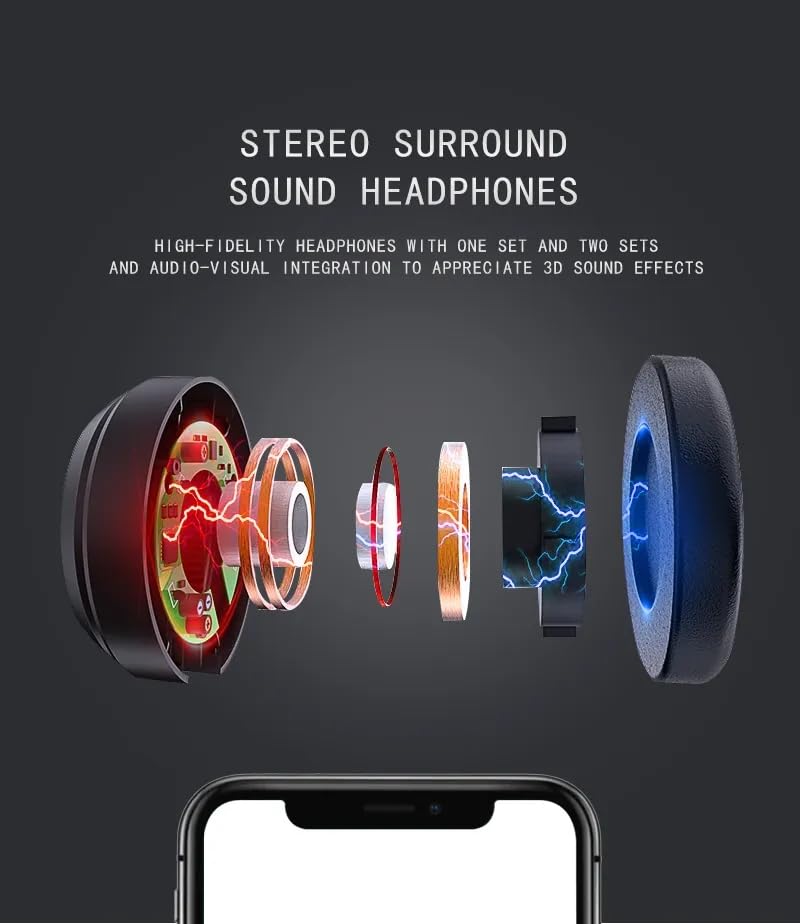 3D / HD VR Box Glasses Virtual Reality Goggles Headset for iOS for Android Smartphone VR Goggles-For 3D VR Movies Video Games with Headphones (1 Pc)