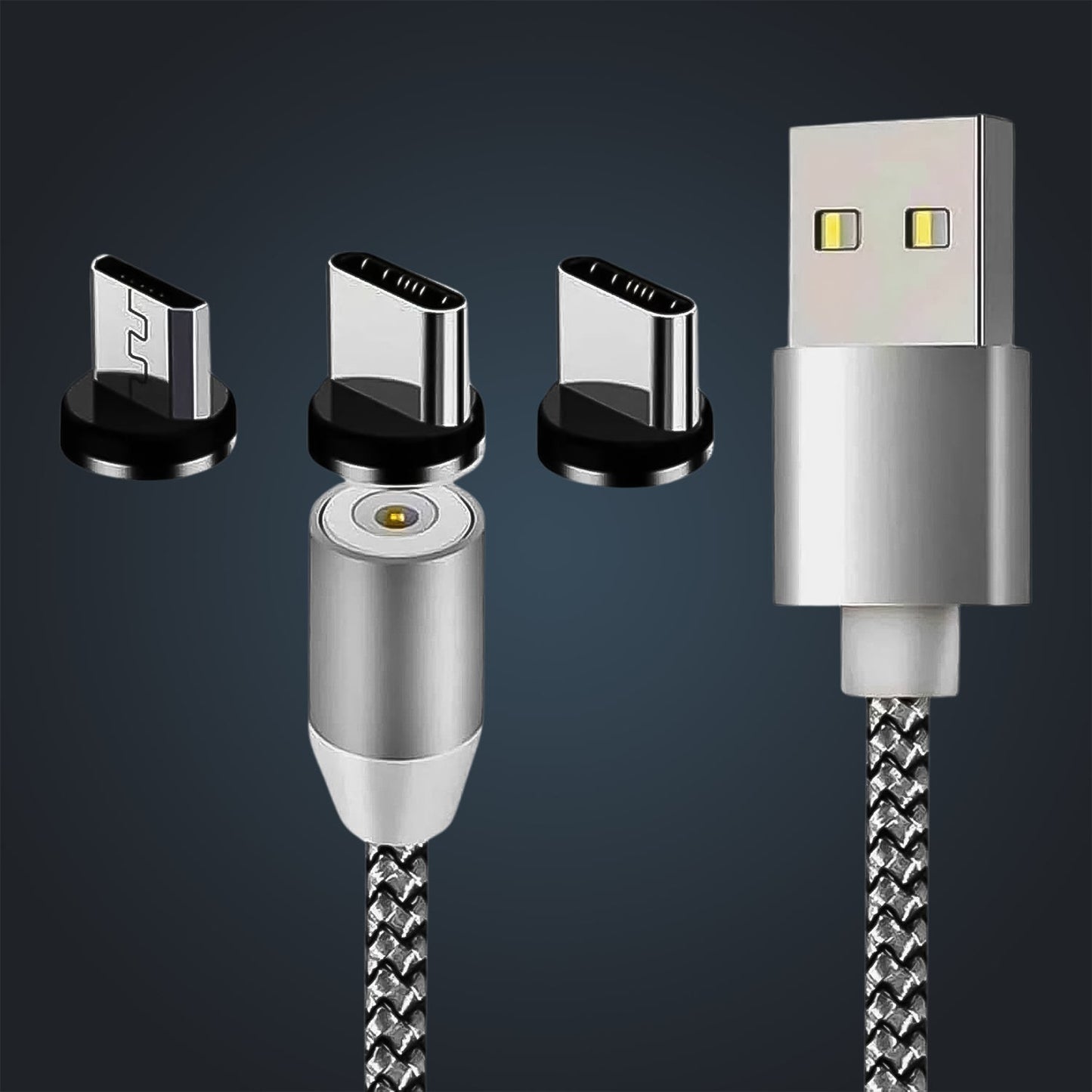 3 in 1 Magnetic Multi Charging Cable (1 Pc)