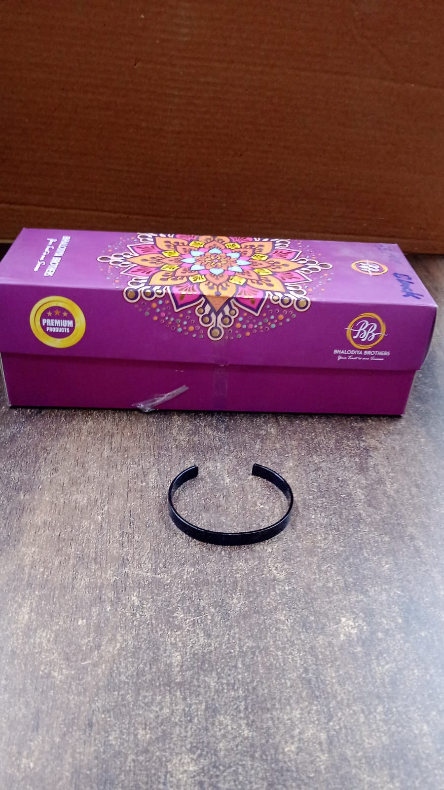 Stylish Black-Plated Stainless-Steel kada (1 Pc)