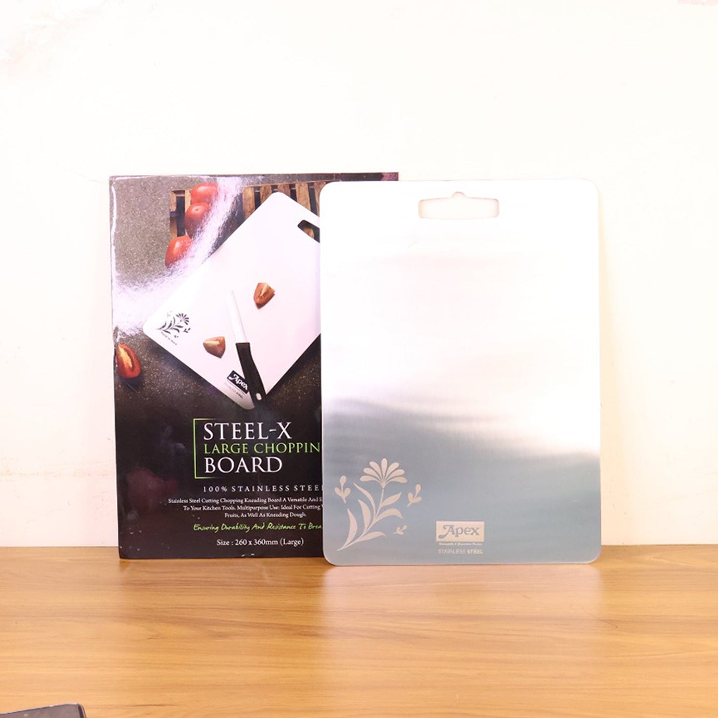 Apex Large Stainless Steel Multipurpose Chopping & Cutting Board (260x360mm / 1 Pc)