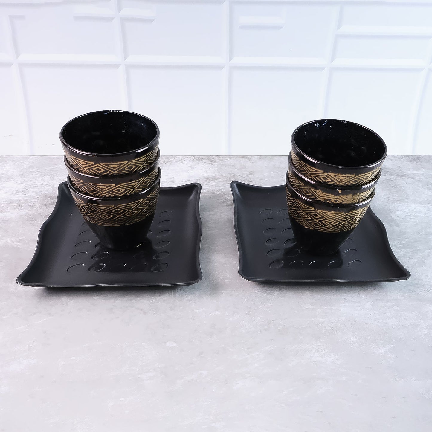 2 Bowl & 6 Glass Snake Set ( 8 Pc Set )