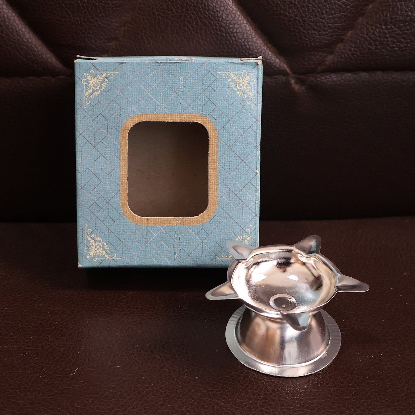 Lotus Design Stainless Steel Diya