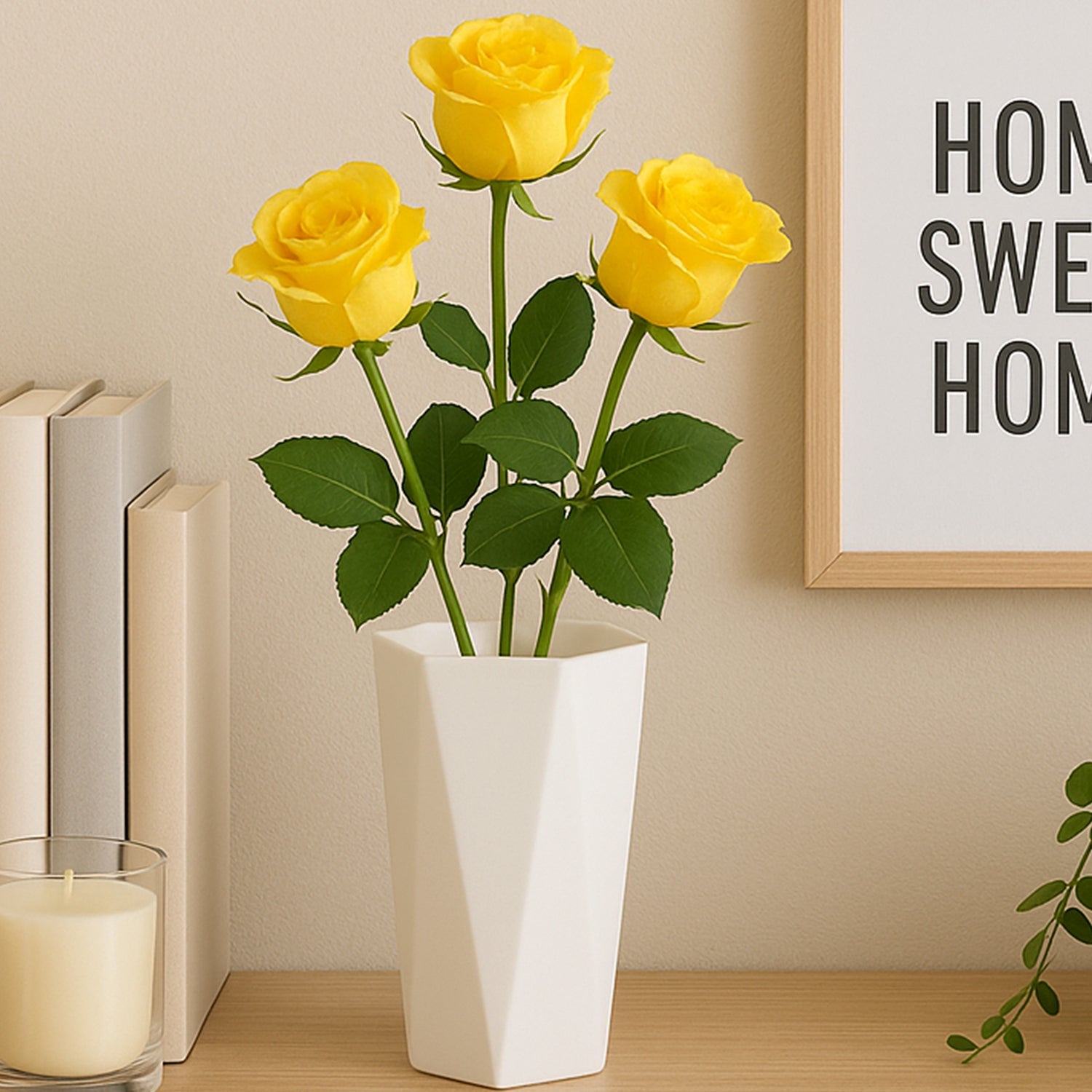Stylish Hexagonal Plastic Vase
