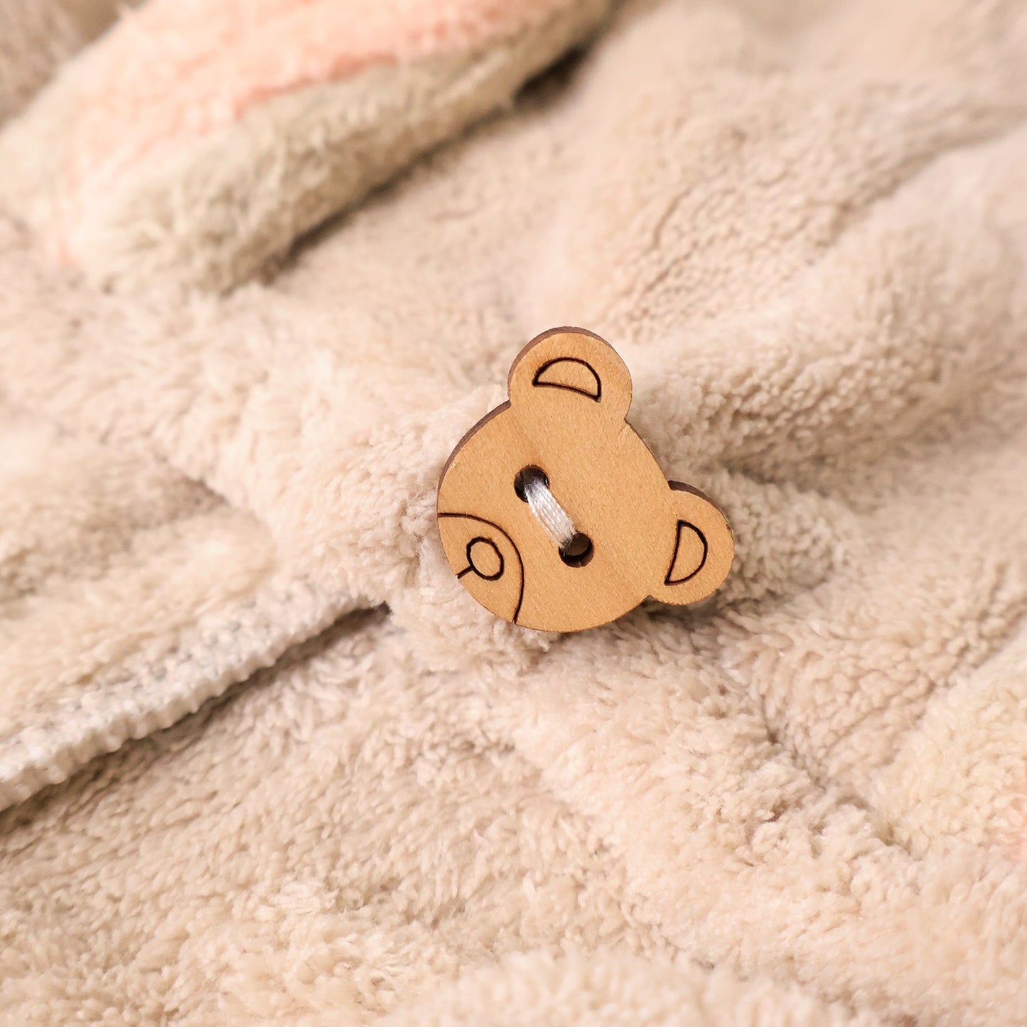 Cute Animal Ear Hooded Hair Drying Towel Wrap (1 Pc)