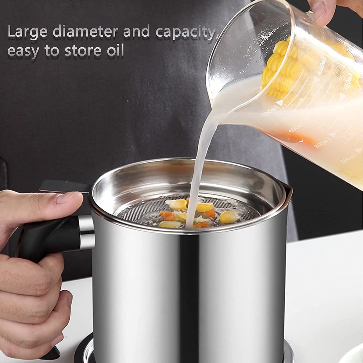 Frying Oil Reuse Strainer Pot