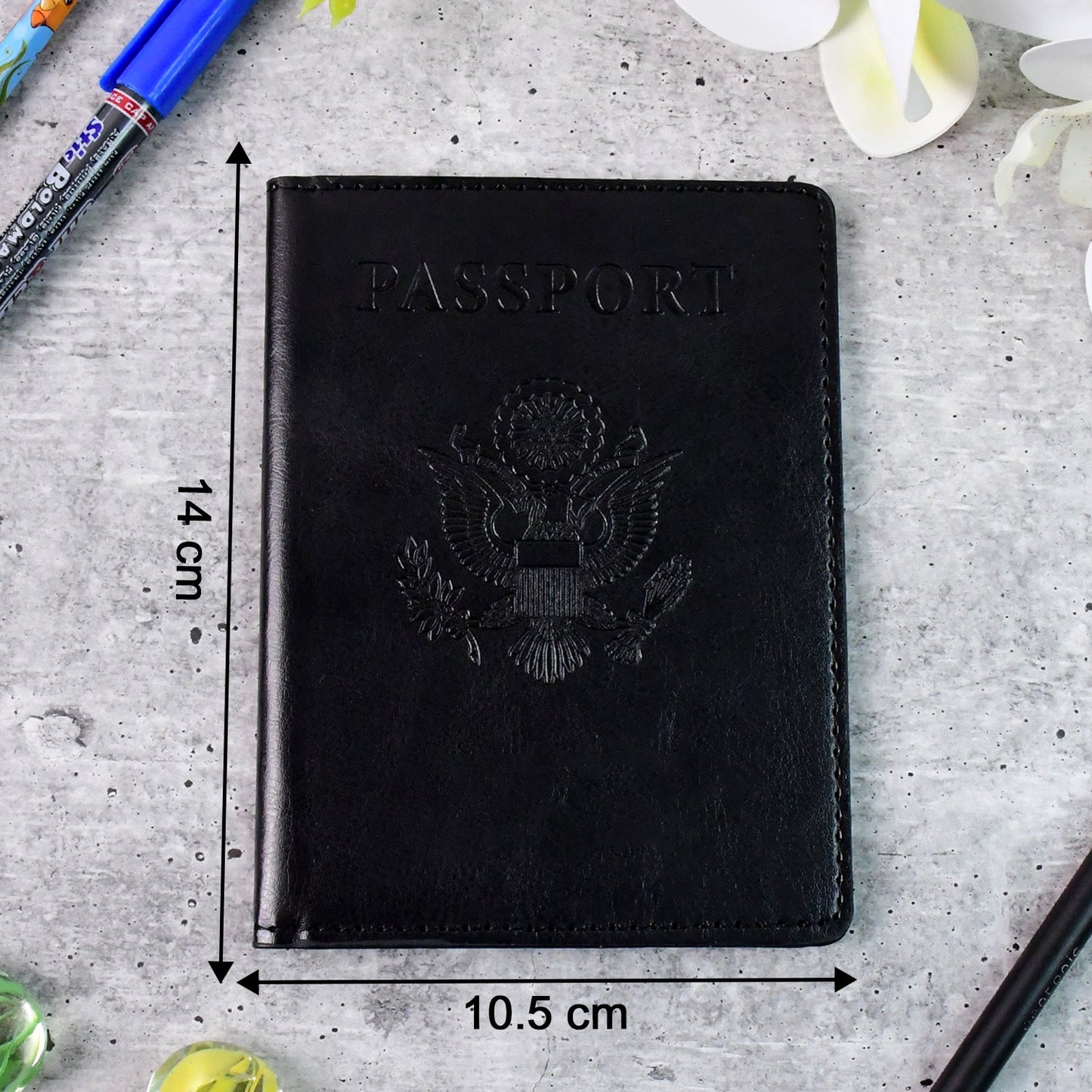 Premium Leatherette Passport Holder Cover (1 Pc)