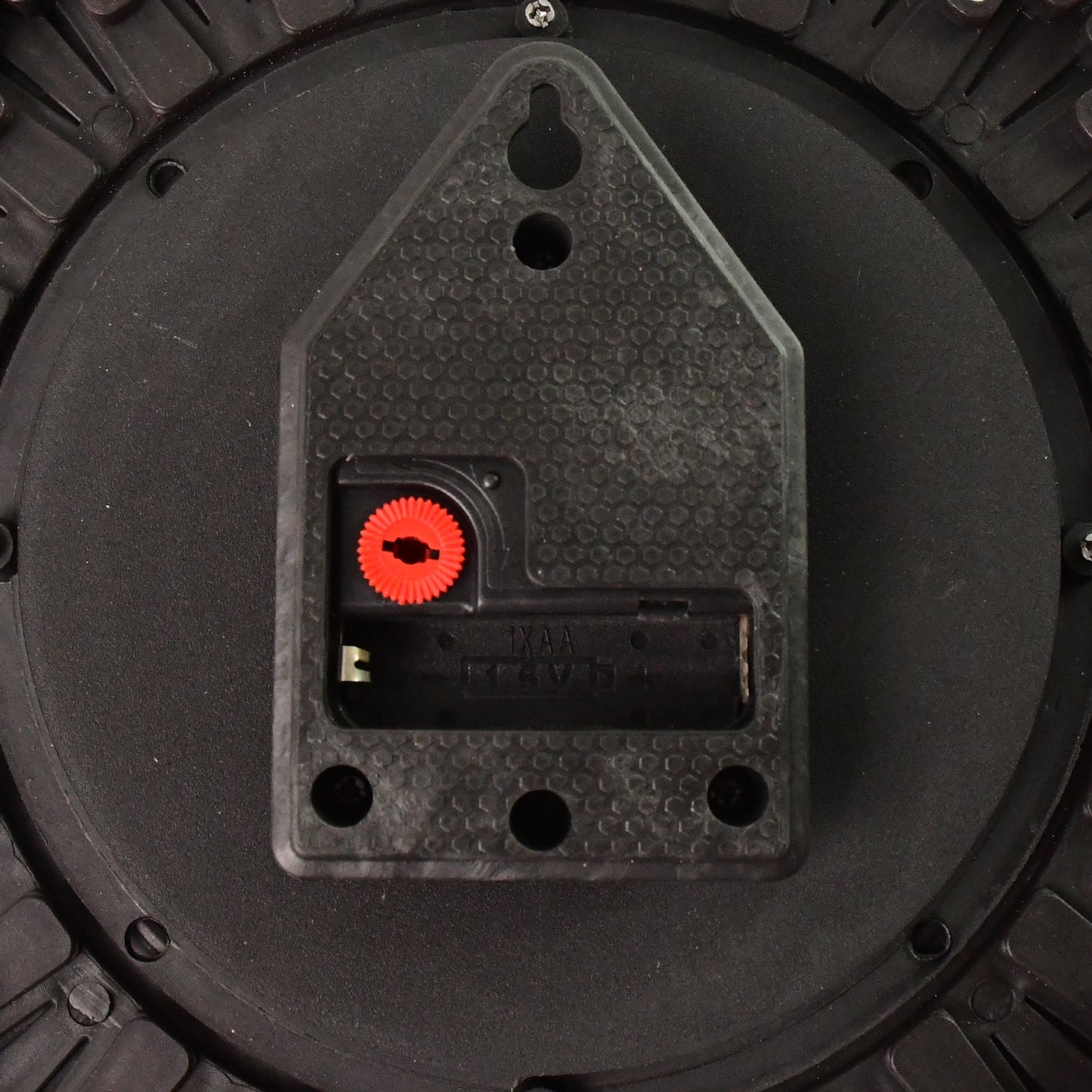 Wooden Look Round Wall Clock - Battery Operated, Easy-to-Read, Plastic Design for Home/Office