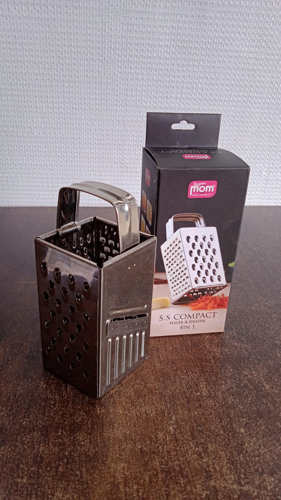 Supermom Premium 4-in-1 Stainless Steel Compact Grater and Slicer