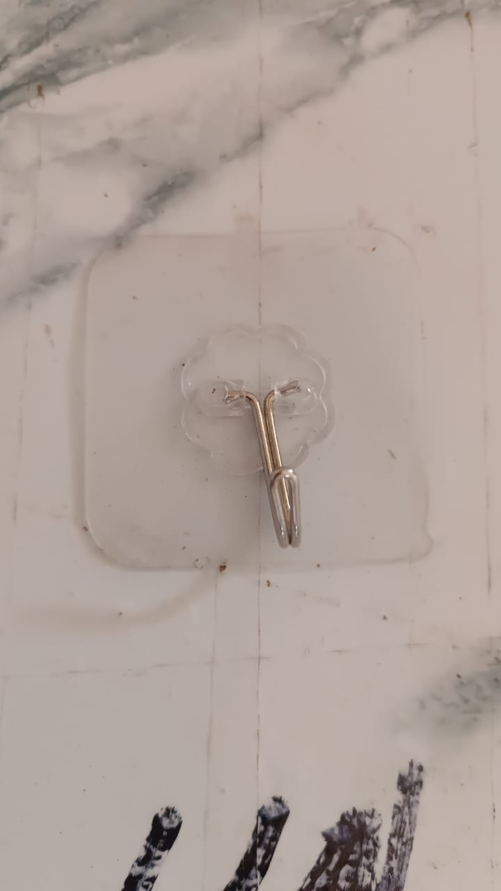 Self Adhesive Transparent Wall Hook (1 Pc)