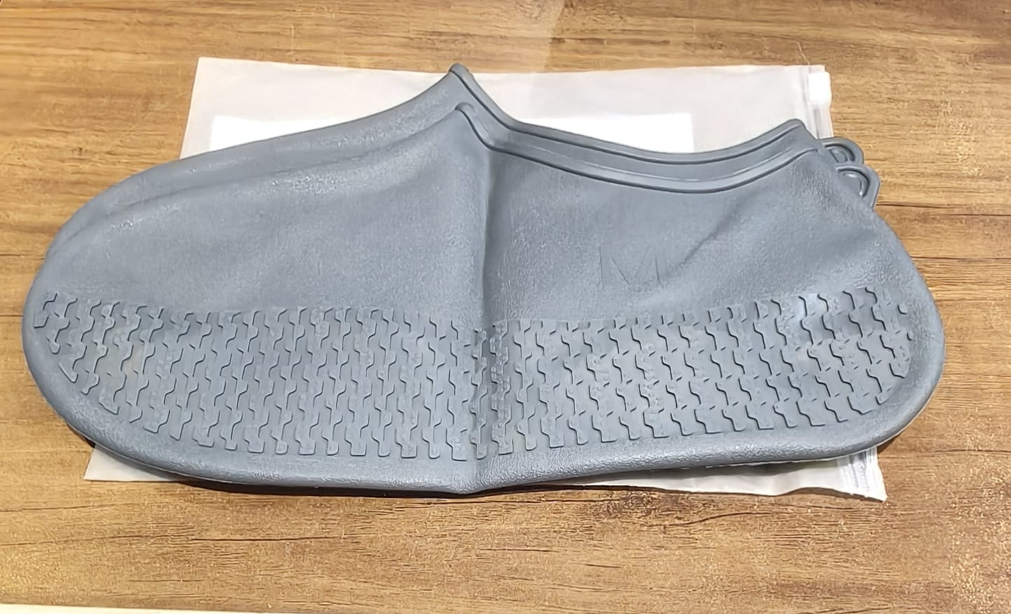 Grey Non-Slip Silicone Rain Reusable Anti skid Waterproof Fordable Boot Shoe Cover (1 Pair )