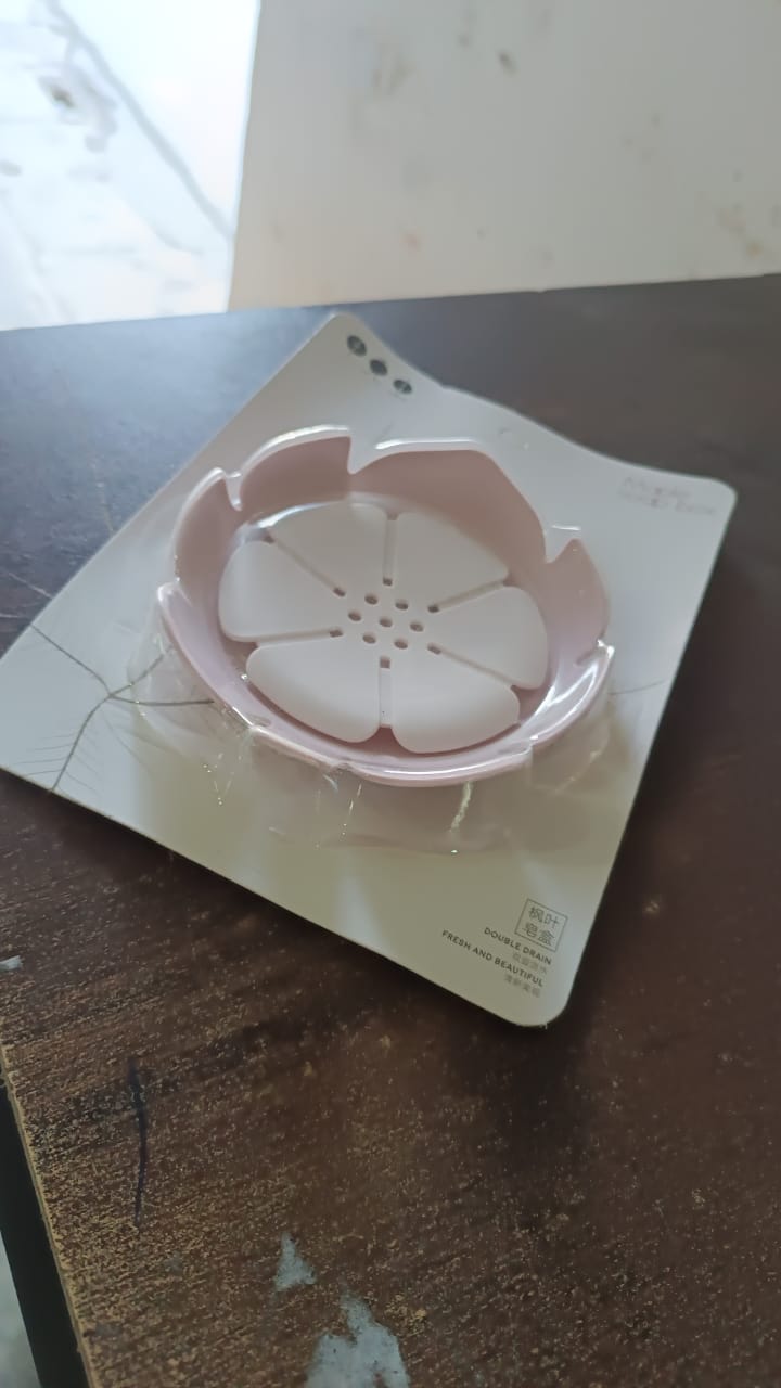Plastic Flowers Soap Dish Bathroom Accessories Set Shower Gift ,Sabudani (1 Pc)