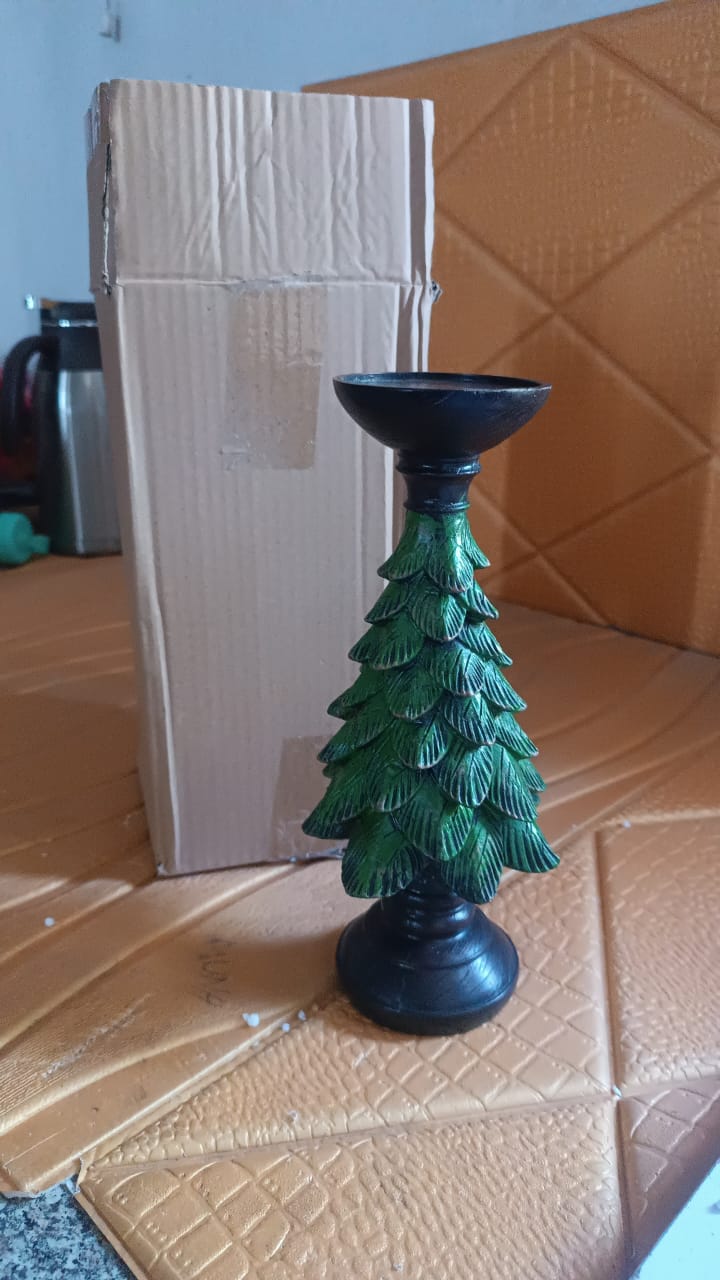 Christmas Tree Candleholder Candlestick Decorative for Home