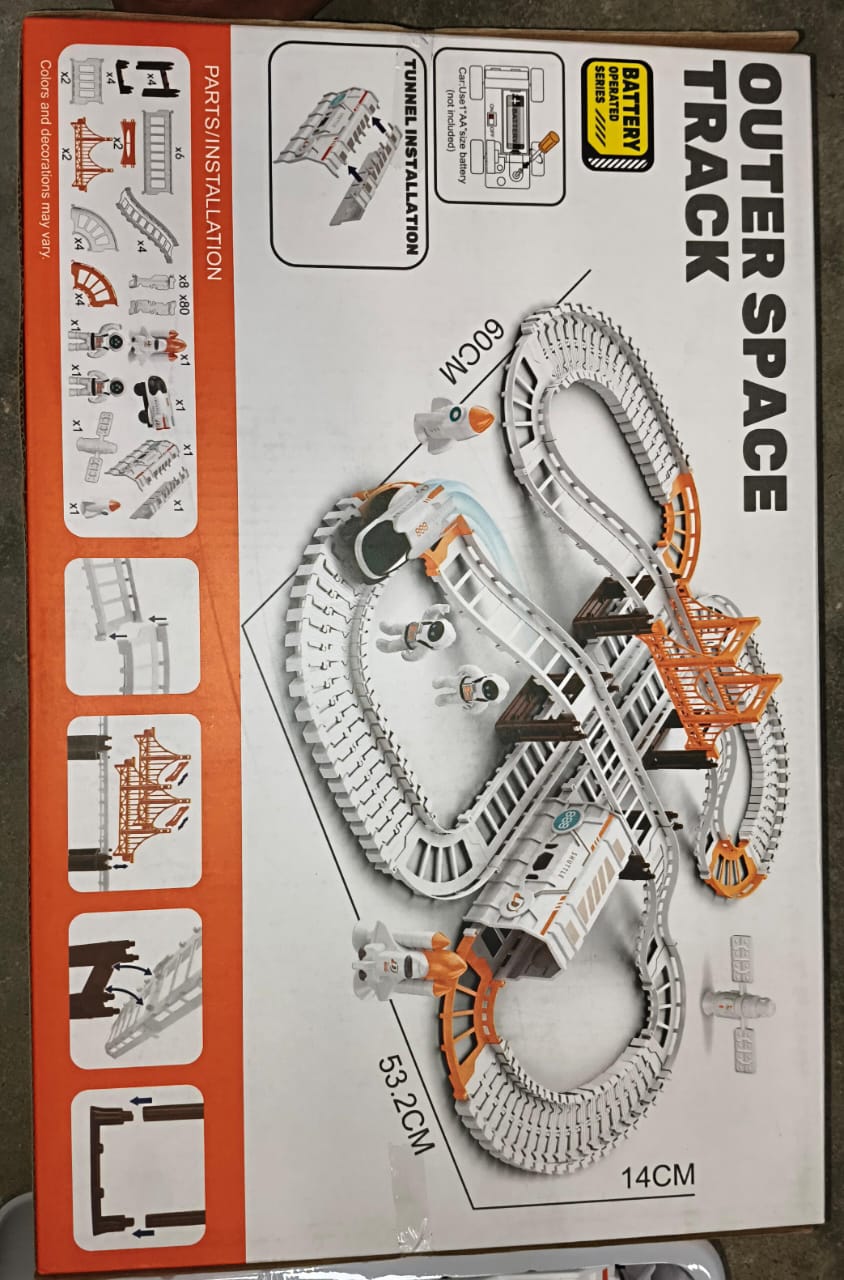 Outer Space Race Track Set for Kids Toys (1 Set)