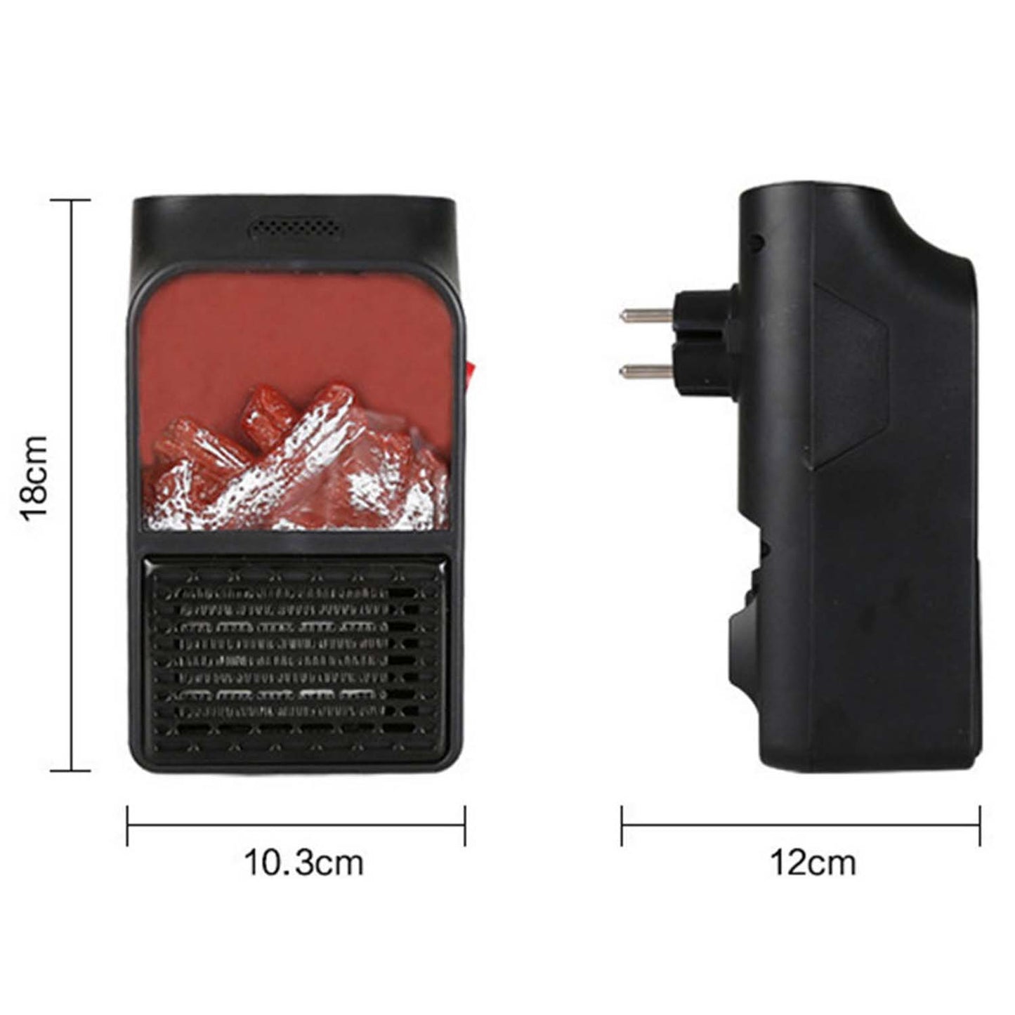 Portable Electric Fireplace Lamp Led Flame Heater (1000w  1 Pc)