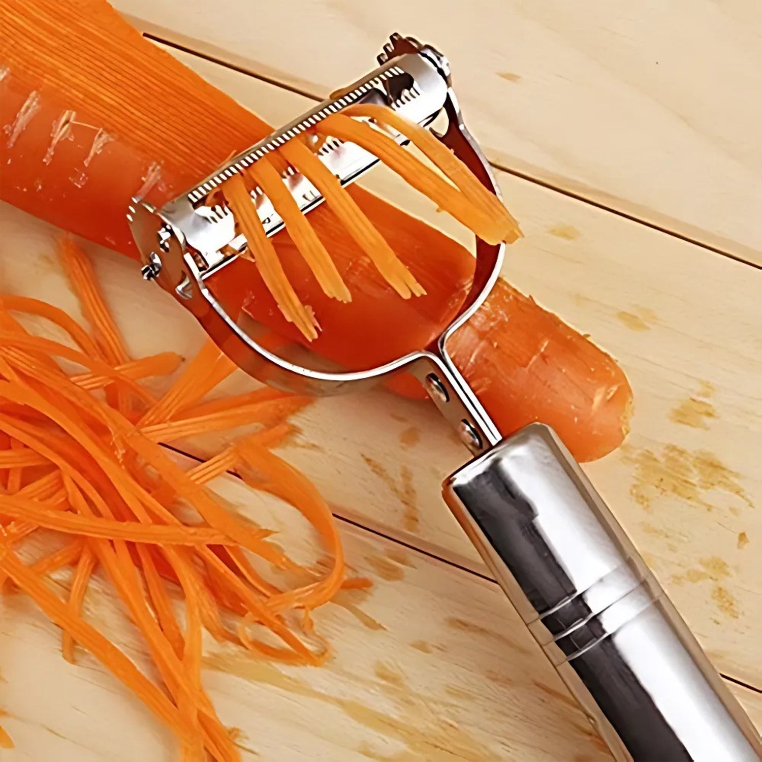 Heavy-Duty 2-in-1 Multipurpose Julienne & Peeler Tool